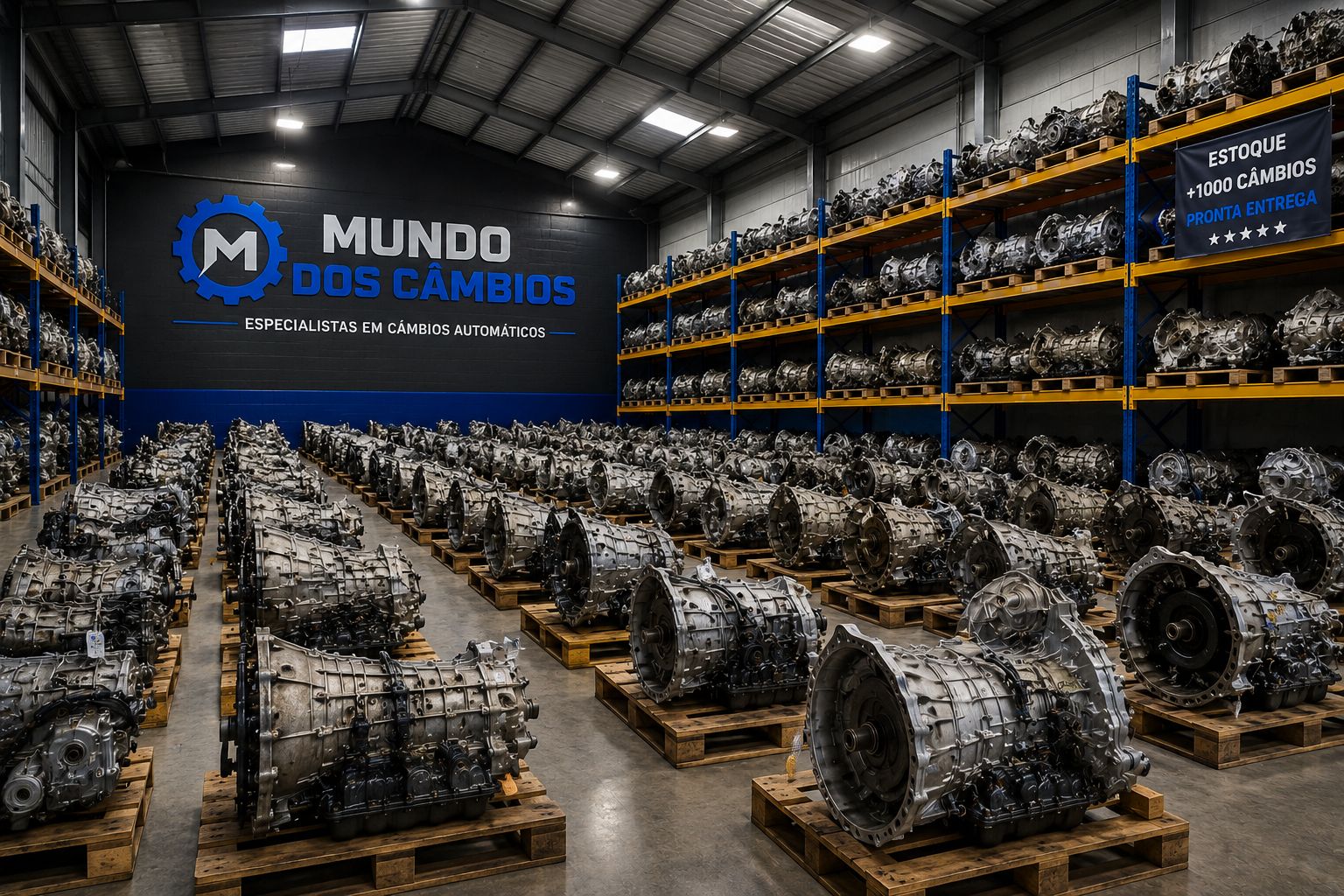 Galpão Mundo dos Câmbios com mais de mil câmbios automáticos em estoque